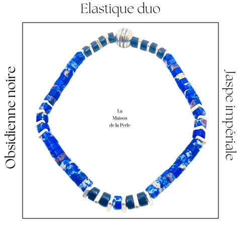 Bracelet Élastique Duo - Royal