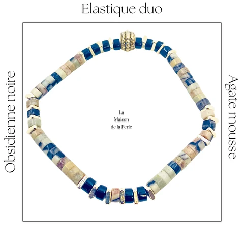 Bracelet Élastique Duo - Deep