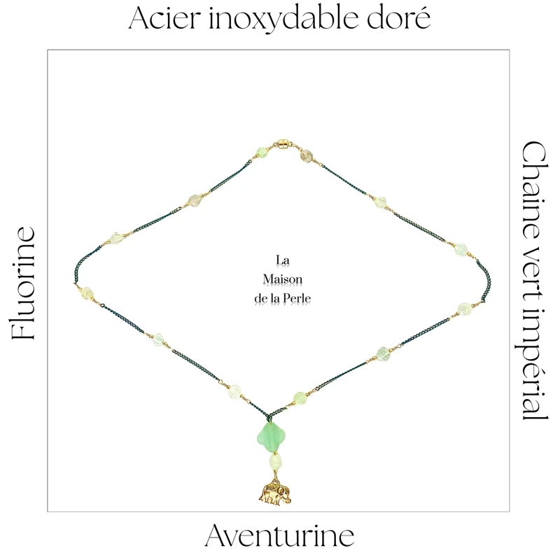 Collier Plexus solaire - AventurineFluorine