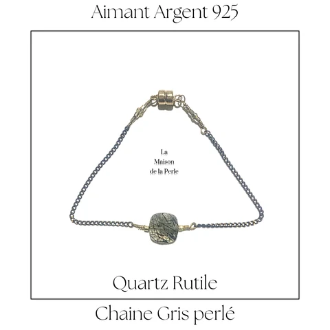 Bracelet Magnétique - Quartz Rutile