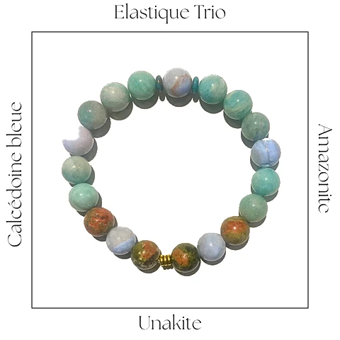 Bracelet Élastique Trio - Céleste
