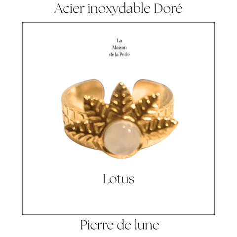Bague ouverte - Lotus