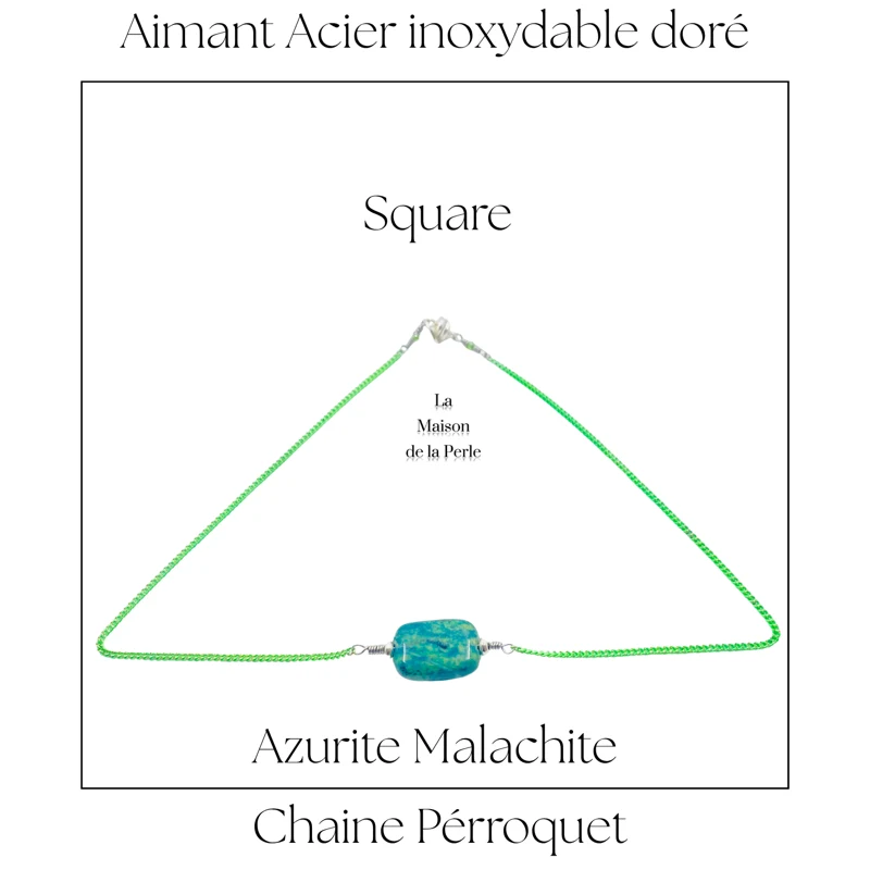 Choker Square - Azurite Malachite