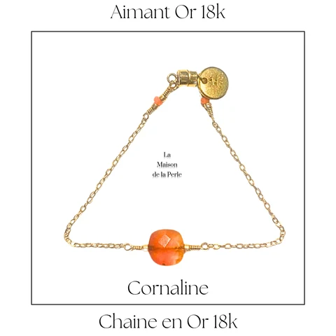 Bracelet Magnétique - Cornaline
