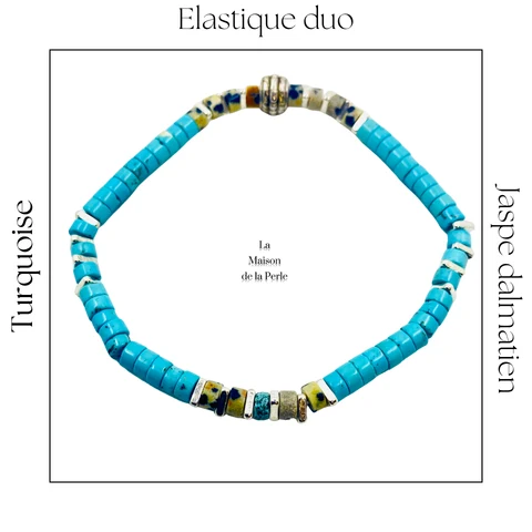 Bracelet Élastique Duo - Blue