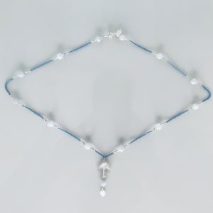 Princesse - Calcédoine Bleu & Cristal de Roche - COLLECTION