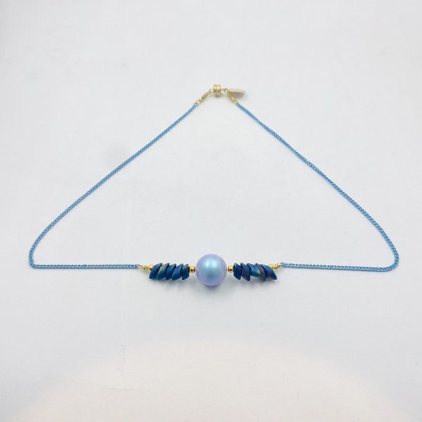 Choker - Perle Bleu  Swarovski - COLLECTION