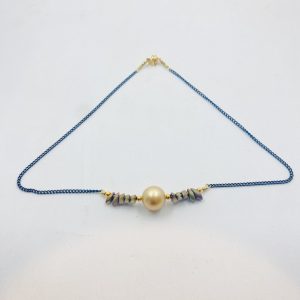 Choker - Perle Doré Swarovski - COLLECTION