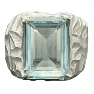 Chevalière topaze bleue Argent 925 - PRÉCIEUX