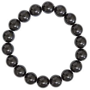 Bracelet élastique Uno Obsidienne noire