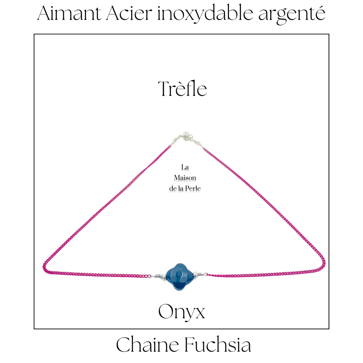 Choker Trèfle Onyx