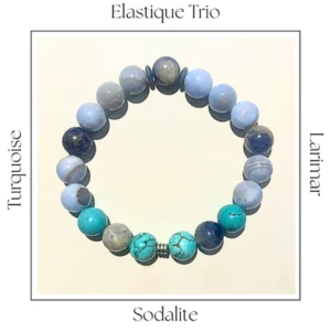 Bracelet élastique Trio Blue