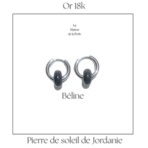 Boucles d’oreilles Béline Pierre de soleil de Jordanie