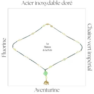 Collier Plexus solaire Aventurine Fluorine