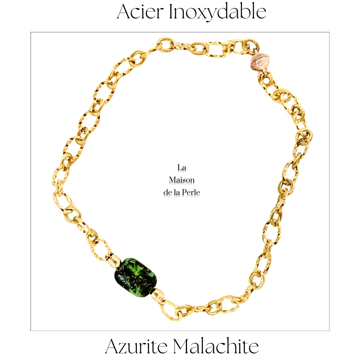 Choker Célia Azurite malachite