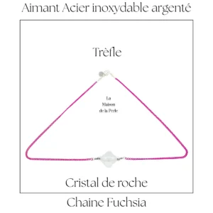 Choker Trèfle Cristal de roche