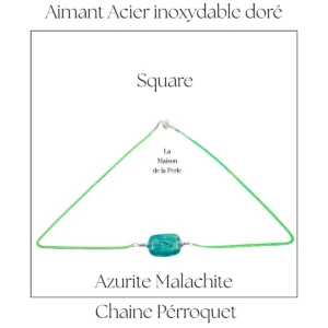 Choker Square Azurite Malachite