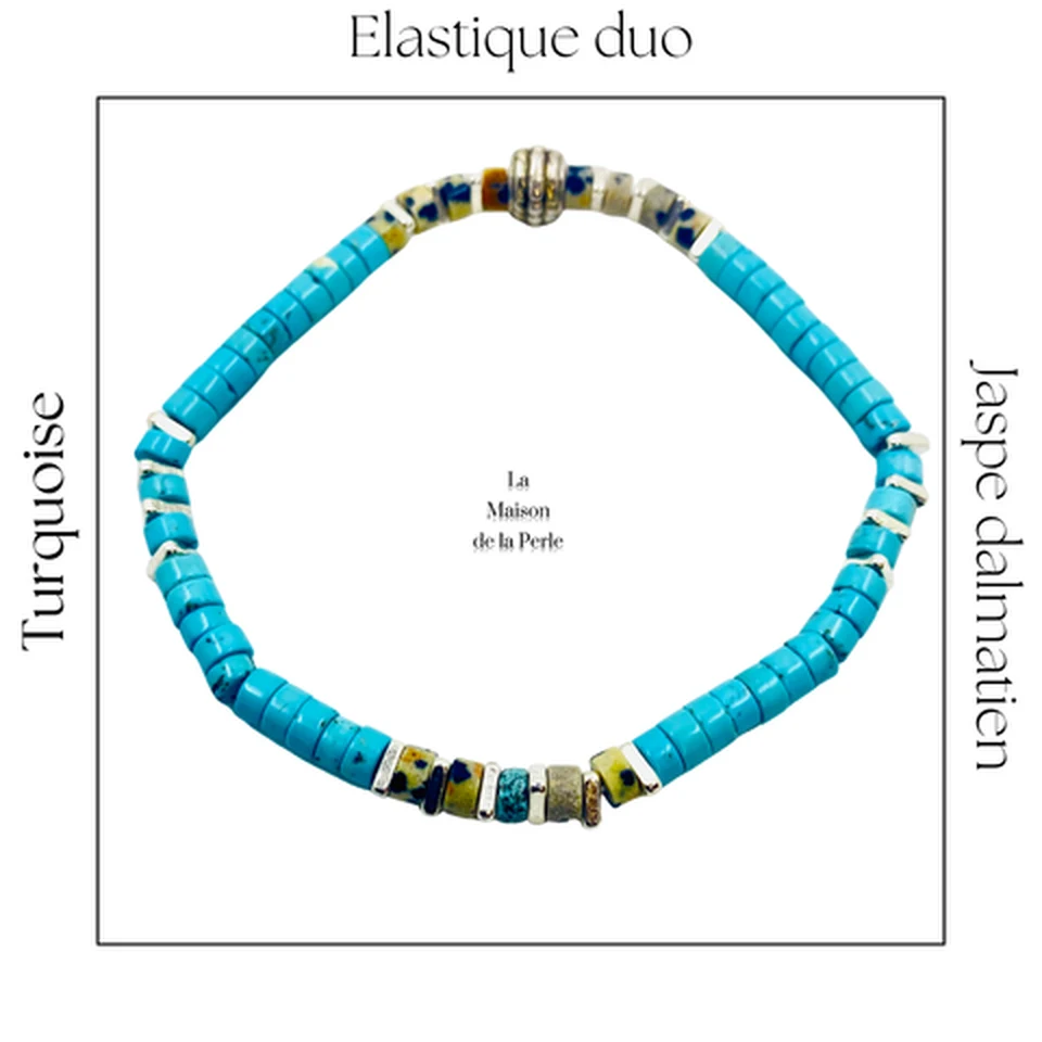 Bracelet élastique Duo Blue